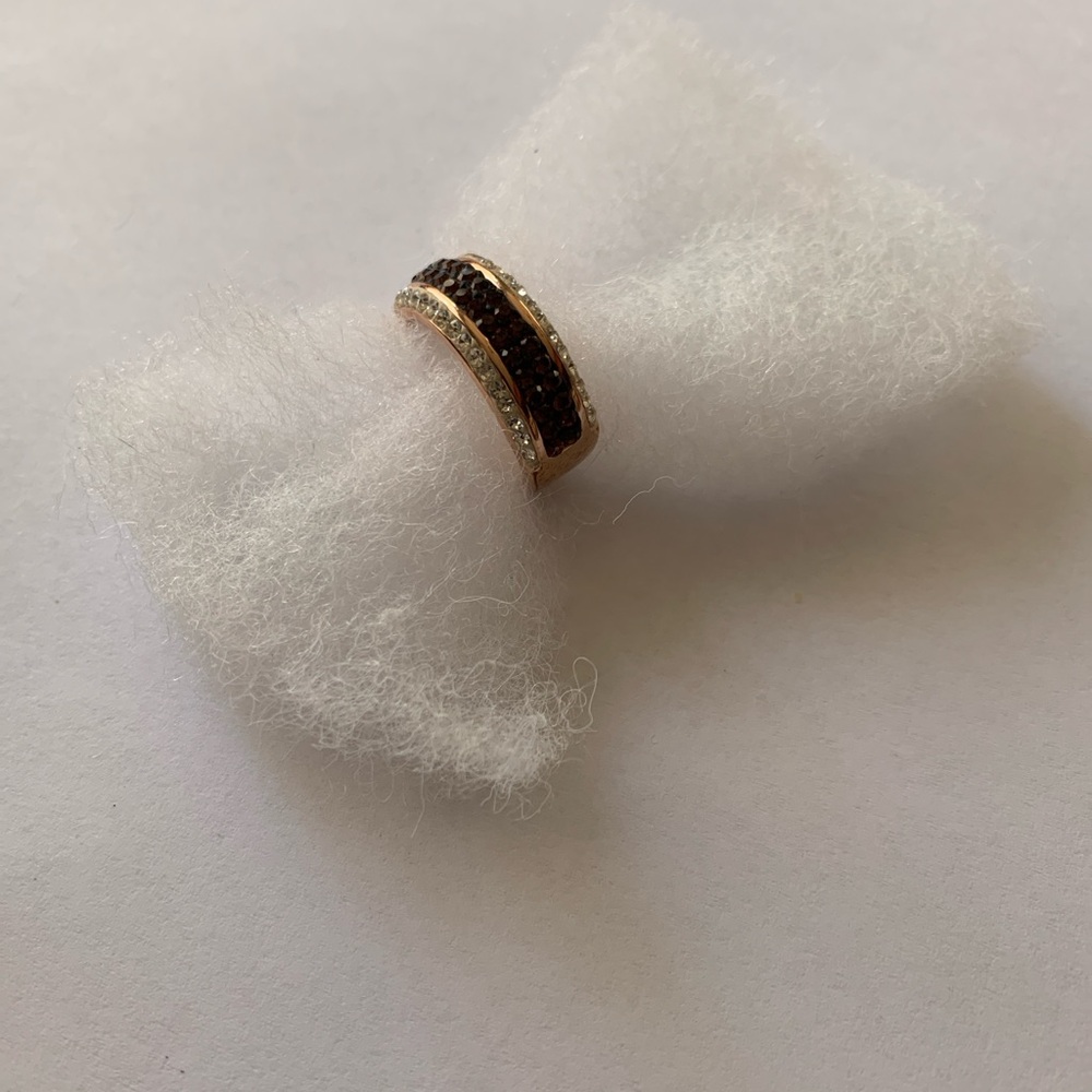 Elegant Brown and Silver Women's Ring